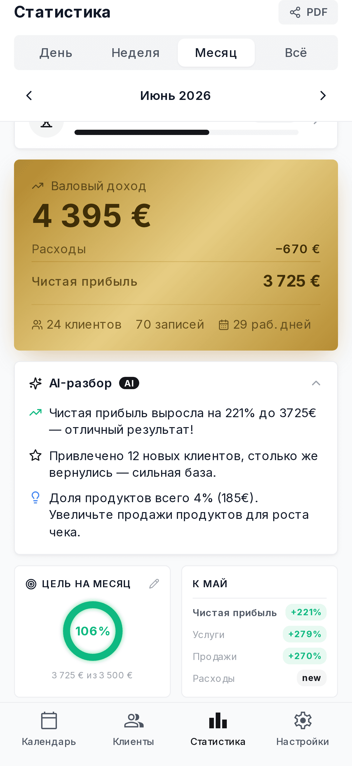 AI-разбор статистики